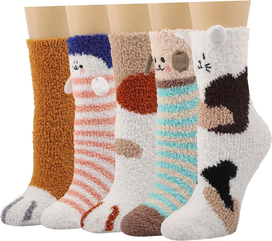 Women's Cozy Fuzzy Slipper Socks